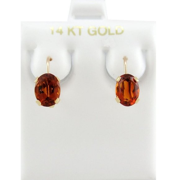 Genuine 2.16 Cts Padparadscha Sapphires Earring 14k Gold